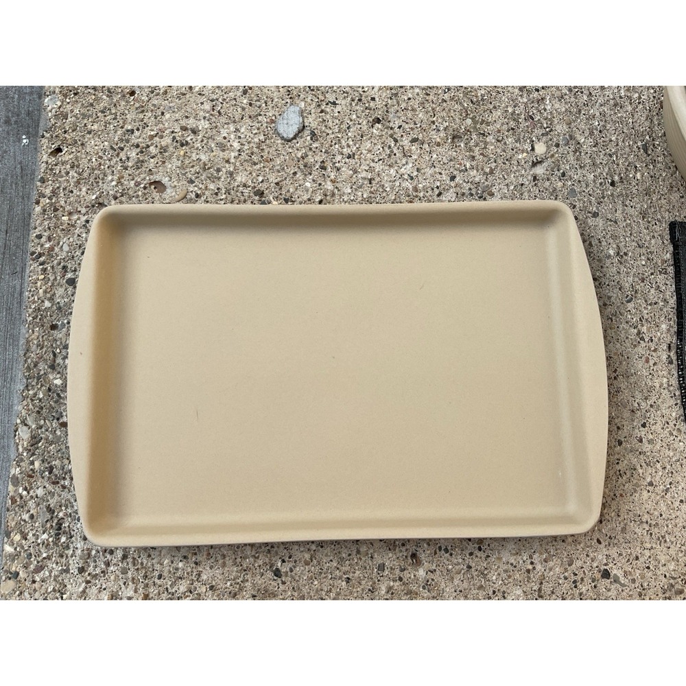 Vtg 2001 Pampered Chef Family Heritage Stoneware Bar Baking Tray USA 16"x11"